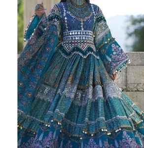 Vestidos Afganos Bordados KUCHI Hechos a Mano de Alta Calidad para Mujer Talla Grande en Conjunto de 3 Piezas a Precio de Mayoreo y MOQ Bajo 2026 - Product Image 4