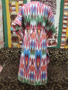 Pur coton naturel long caftan vêtements de plage robe indien coton Ikat imprimé Bikini couverture Floral été vêtements robe de soirée - Product Image 4