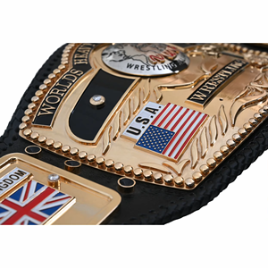 Ceinture de championnat Cnc entièrement personnalisée Ceinture de texte personnalisée en gros Ceinture de championnat de football plaquée or - Product Image 4