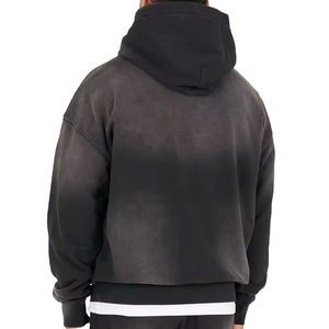 Hoodies vierges épais délavés à l'acide, effet vintage, avec logo personnalisé, coupe oversize et carrée, MADE BY HS 2026 - Product Image 3