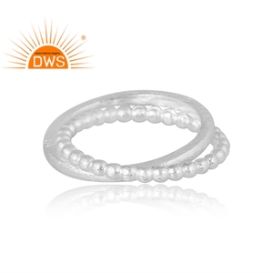Hot Design Sterling <b>Silver</b> Band <b>Ring</b> Custom Design Jewelry For Women Gift For Her - Product Image 4