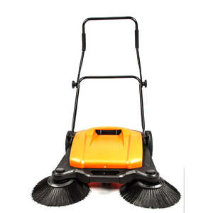 SM650 spazzatrice a spinta manuale 27.5 con spallina tripla spazzole 6.6 gallone pattumiera 29,000 Sq Ft/h efficienza uso interno/esterno - Product Image 3