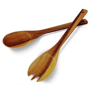 Saladiers en bois d'acacia SERVEUR À SALADE EN BOIS LOT DE 2 KETCHENWAR UNIQUE FAIT À LA MAIN - Product Image 6