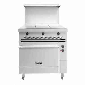 OFERTA PREMIUM: Cocina Eléctrica para Restaurante Vulcan EV36S-3HT240 de 36 Pulgadas con 3 Hornillas y Horno - 240v - Product Image 1