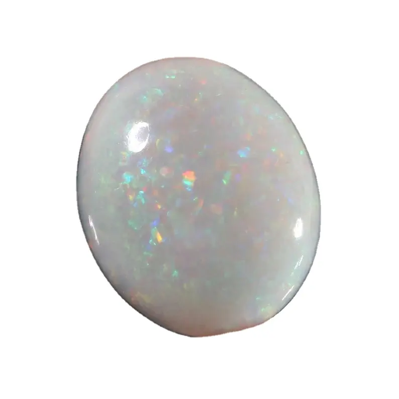 Natural Opal Loose Gemstone Rare Opal Multi Fire Oval Shape White Color making For Jewelry