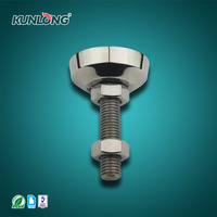 FT-50S Base de pied robuste réglable en acier inoxydable de haute qualité Coussinets de pied en caoutchouc antidérapants et antichocs