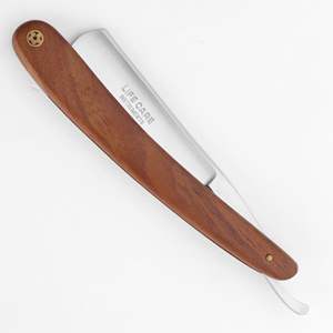 Navaja de Afeitar Clásica Profesional con Mango de Madera, Navaja de Afeitar de Acero Inoxidable de Hoja Recta para Hombre de LCI - Product Image 6