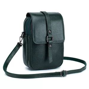 Bolso bandolera de moda de cuero vacuno premium para mujer, bolso de hombro suave con textura granulada. - Product Image 4