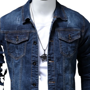 Vestes et manteaux en jean pour hommes, veste en jean slim fit, automne hiver, mode décontractée, veste en jean avec boutons, taille plus jusqu'à 4XL - Product Image 2