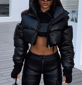 OEM Custom logo Bomblook Winter Thick Cotton Warm <b>Coat</b> Custom Women <b>Bubble</b> <b>Coats</b> Puffer Jacket - Product Image 4