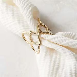 Napkin <b>Ring</b> in Gold Set of 4 <b>for</b> Hotel Wedding Party Dinner Table Decoration - Product Image 5