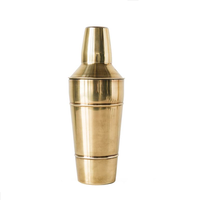 Shaker à cocktails en cuivre martelé - Outil de bar en métal personnalisable, capacité 500 ml, marque ASMON BRASS, 24 pièces, pour hôtels et restaurants
