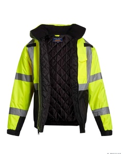 Chaqueta de seguridad de poliéster de invierno de alta visibilidad Logotipo personalizable Trabajo nocturno Ropa reflectante Calidad de exportación - Product Image 2