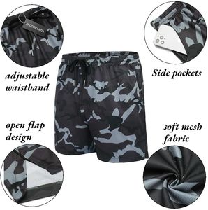Nuevos pantalones cortos deportivos de verano para hombre, pantalones cortos de malla suelta para gimnasio, para culturismo, informal, Fitness, playa, exterior, antiarrugas, sólido - Product Image 5