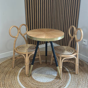Handcrafted Rattan <b>Kids</b> Desk and Chair Furniture Set School <b>Tables</b> and Chairs for <b>Kid</b> Children Study Rooms - Product Image 5