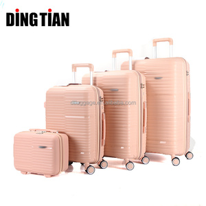 मुंबई बाजार अटूट हार्ड-पक्षीय Polypropylene के सामान सेट 4 pcs पीपी ट्रॉली बैग के साथ सौंदर्य मामले - Product Image 1