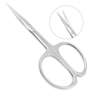 Ciseaux de manucure incurvés en acier inoxydable de haute qualité pour droitiers, durables, écologiques, pour la coupe des ongles et les soins des ongles. - Product Image 1