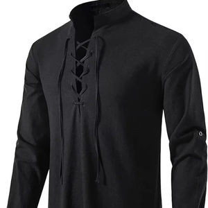 Camisas de hombre al por mayor de calidad superior 100% camisas casuales de algodón orgánico camisas de manga larga transpirables personalizadas - Product Image 5