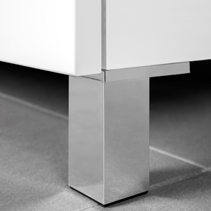 Set di 4 Alumix 1 gambe per mobili altezza 80 mm plastica in grigio metallizzato - Product Image 2