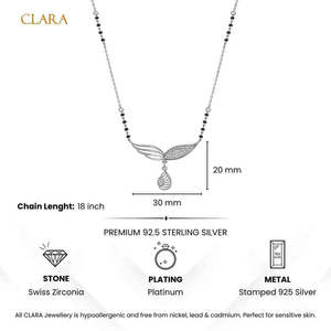 Compre un Mangalsutra de Plata Pura con Baño de Oro, Cadena de Perlas y Diamantes, Estilo Étnico Religioso, Regalo Perfecto para su Esposa - Product Image 6