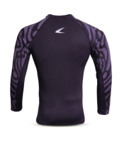 Chemises de compression à manches longues pour hommes adultes, coupe ajustée, motif 3D, séchage rapide, respirantes, col en V, protection contre les éruptions cutanées, vêtements de fitness, BJJ, MMA