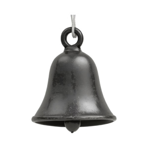 Adornos de árbol de metal exclusivos Decoración de árbol de rosas cascabel con cinta roja para Feliz árbol de Navidad campana colgante de plata - Product Image 4