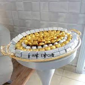 Plateau à chocolat décoratif de table simple et élégant et bol en verre transparent pour les fêtes d'anniversaire. - Product Image 5