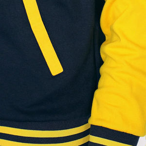 <b>jacket</b> for <b>men</b> <b>Mens</b> Letterman College Baseball Varsity <b>Jackets</b> Body Wool and Genuine Leather Sleeves Team Colors - Product Image 3