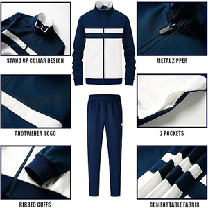 Survêtement en nylon et coton réfléchissant avec logo personnalisé OEM, survêtement coupe-vent pour hommes, téléchargé par Dress Sports - Product Image 4