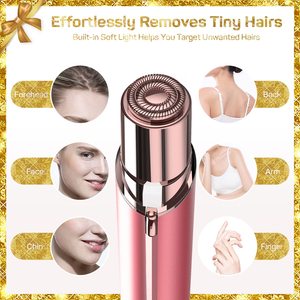 Épilateur rechargeable pour femmes, rasoir féminin indolore, lame en acier inoxydable, épilateur facial IPX7 pour les lèvres, le menton et les bras - Product Image 4