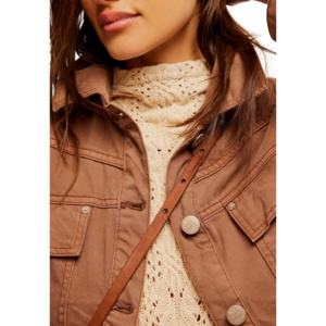 Chaqueta Vaquera Corta para Mujer, Elegante, con Cierre de Botones, Forro de Algodón Transpirable, Diseño Teñido Otoñal, para Invierno - Product Image 5