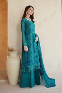 Shalwar kameez de style pakistanais de marque de haute qualité pour les femmes partwear avec un tissu en mousseline de soie de très belle qualité - Product Image 2