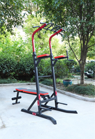 Estación de Ejercicio Multifuncional Plegable para el Hogar con Banco, Tabla para Flexiones, Abdominales y Barra de Dominadas