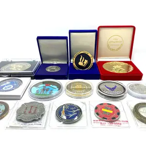 Wholesale Premium Coin Bag Velvet Box Custom Logo Printed Challenge Coin Packaging