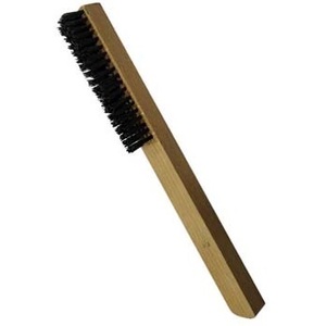 Brosse, (dure) en nylon, 4 rangées, avec manche en bois, outils de bijoutier - Product Image 1