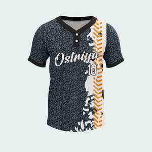 Camiseta de Softbol Sublimada Personalizada, Camisetas de Béisbol Personalizadas para Hombre y Mujer, Uniforme Deportivo 3D con Nombre, Número y Diseño de Dos Botones - Product Image 6