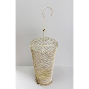 Soporte de paraguas de hierro de metal con recubrimiento de polvo blanco de calidad superior Diseño fabuloso Almacenamiento de paraguas perfecto de gran tamaño redondo - Product Image 3