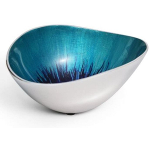 Bol décoratif pour la maison au design classique Bol de service en fonte d'aluminium bleu de meilleure qualité Parfait pour servir des collations aux fruits à bon prix - Product Image 3