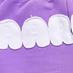 ชุดวอร์ม2ชิ้นผ้าฝ้ายแขนยาวแบบรูดซิปมีฮู้ดพิมพ์โลโก้พัฟและชุดสั้นสำหรับผู้หญิง - Product Image 6