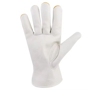 Gants de sécurité en cuir de vache de haute qualité dos élastique rétréci avec protection de la paume de renfort supplémentaire pour les conducteurs - Product Image 3