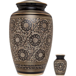 Handmade European Style Classical Antique Gold Engraved Adult Cremation Urn Metal <b>Ash</b> Storage <b>Pots</b> High Quality - Product Image 3