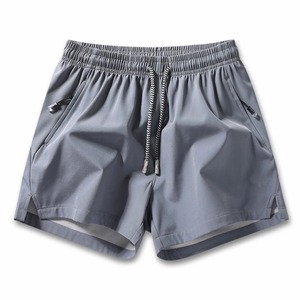 Shorts pour hommes printemps et été couleur unie Shorts Ice Sense poche zippée pantalon fendu Shorts grande taille - Product Image 3