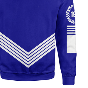 Sudadera griega azul y blanca, ropa deportiva 3D elegante para fraternidad y hermandad de mujeres, prendas tejidas de lavado ácido de invierno - Product Image 6