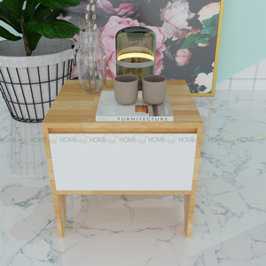 SFTDG016-Mesita de Noche Minimalista de Madera con 1 Cajón para Dormitorio - Product Image 3