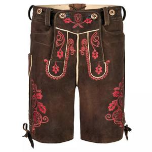Unisex Custom Embroidery Leather Bavarian <b>Shorts</b> Lederhosen Pakistan Manufacturer Casual Wear German Traditional Eco-Friendly - Product Image 4