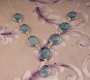 Élégant collier en argent sterling avec quartz bleu fait à la main pendentif en pierres précieuses naturelles cadeau de bijoux pour elle - Product Image 3