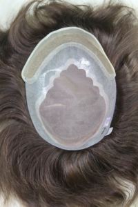 Modelo de encaje frontal, extensión de cabello para hombres de primera calidad, parche de cabello Remy indio, cabello humano de alta calidad, atado a mano - Product Image 6