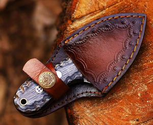 Couteau de chasse à lame fixe en acier Damas fait main, couteau de chasse Damas fait main, haute qualité - Product Image 4