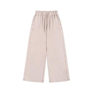 กางเกงวอร์มทรงตรงไซส์ใหญ่พิเศษ พร้อมเข็มขัด ผ้าฝ้ายฟลีซฟอกสไตล์วินเทจ สำหรับใส่ในชีวิตประจำวัน แฟชั่นวัยรุ่น - Product Image 2