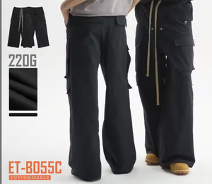 กางเกงวอร์มทรงหลวมแนววินเทจของผู้ชายกางเกงคาร์โก้แบบลำลองผ้าปักเทคนิคโดยตรงจากผู้ผลิต - Product Image 4